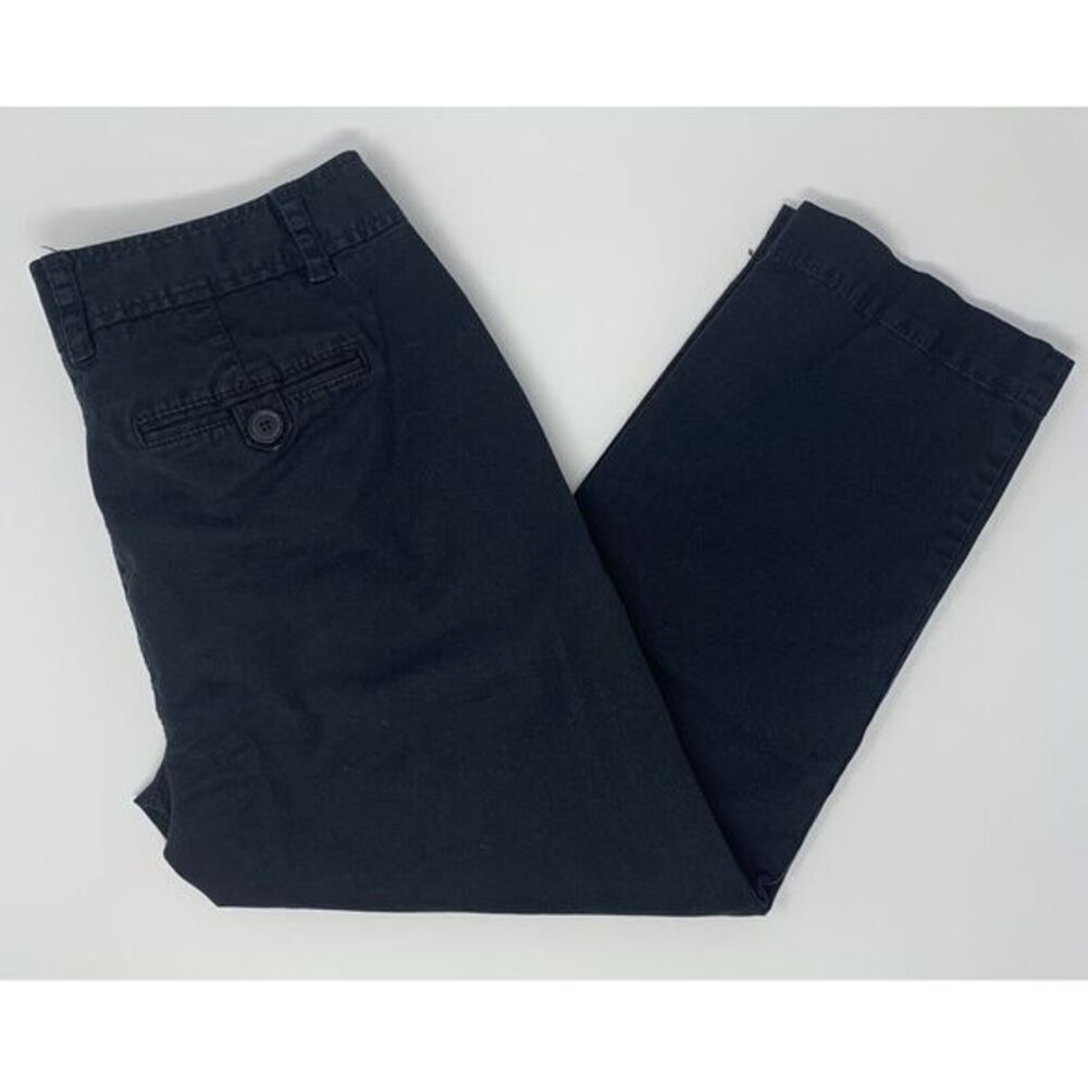 ANNE TAYLOR LOFT Black Cotton Blend  Narrow Leg Women's Capri Pants Size 4‎ - Picture 4 of 8